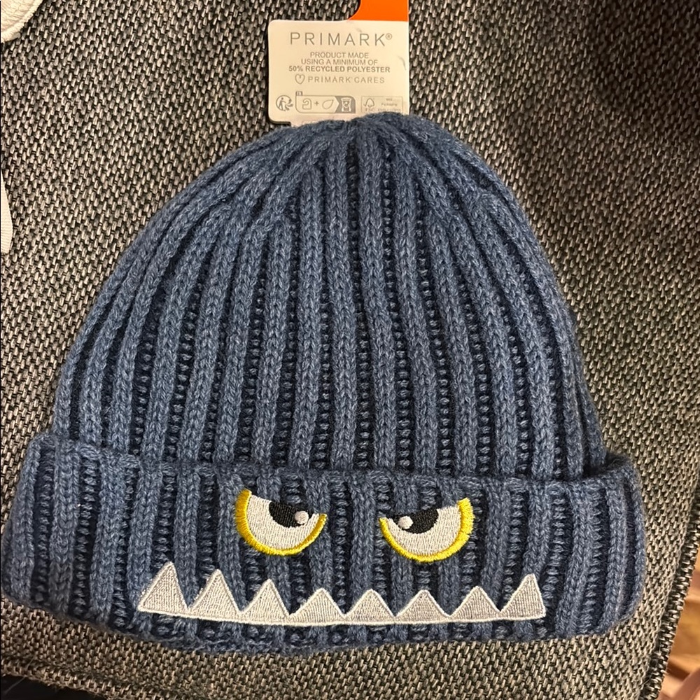 Primark Kids Monster Knit Beanie - Blue